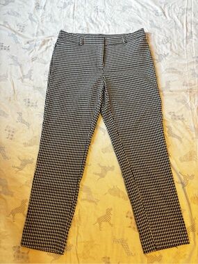 Worthington Black and White Houndstooth Slim Ankle Pants